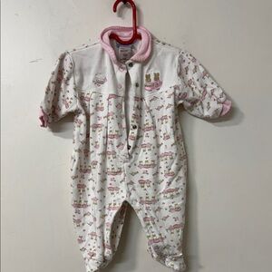 Charming Pink and White Kids Footie 90’s